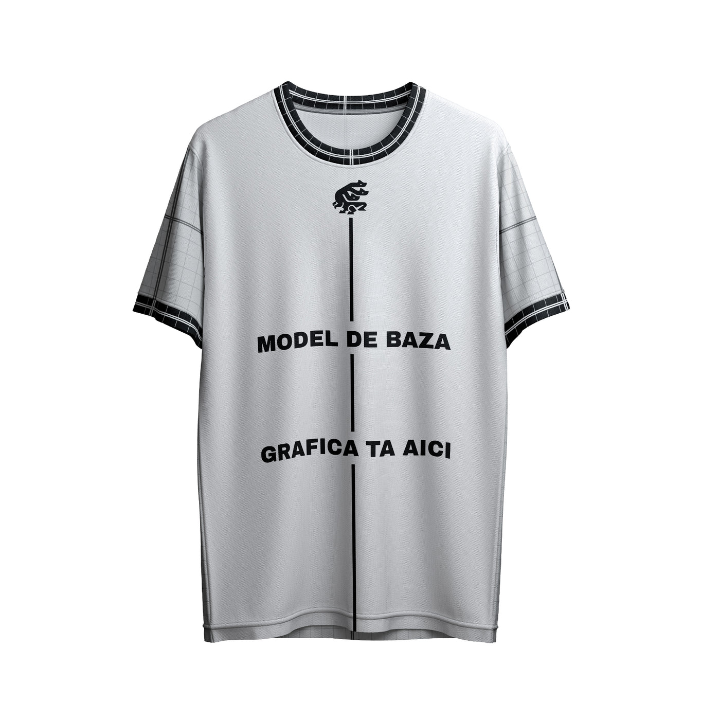 Tricou Sport Personalizabil – Core Grid Silver