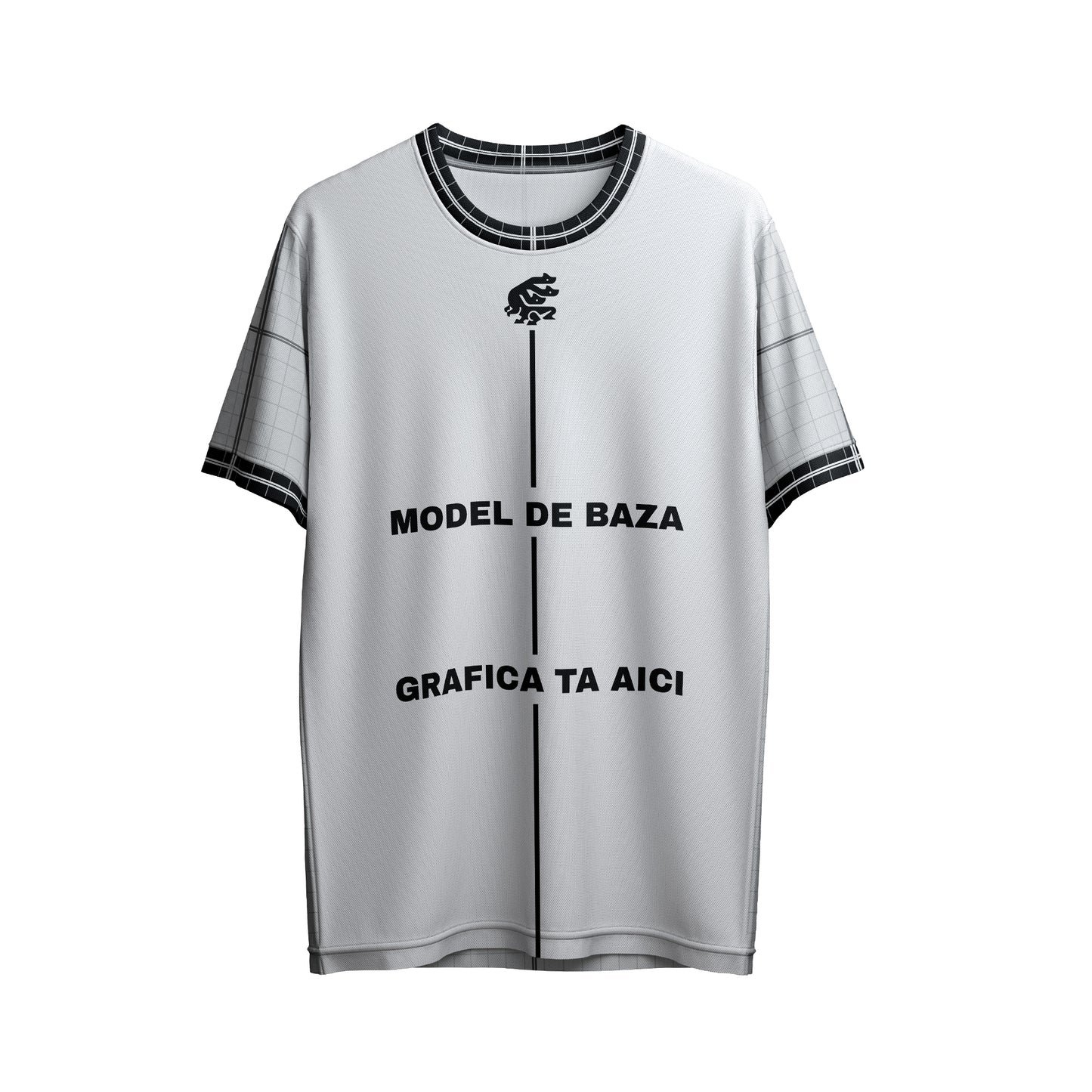 Custom Sports T-Shirt – Core Grid Silver