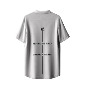 Tricou Polo Personalizabil – Core Collar Silver