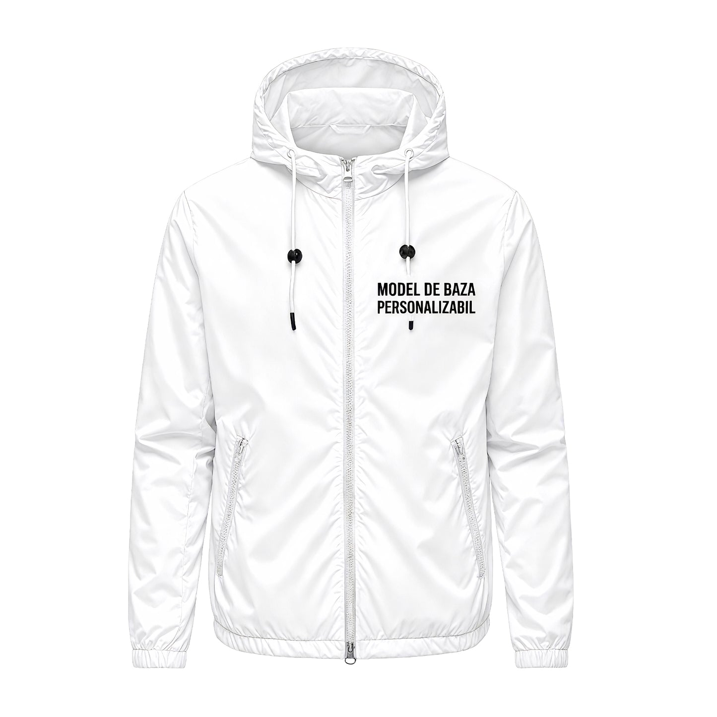 Windbreaker sport personalizabil KINIDRA Motion cu fermoar complet și glugă