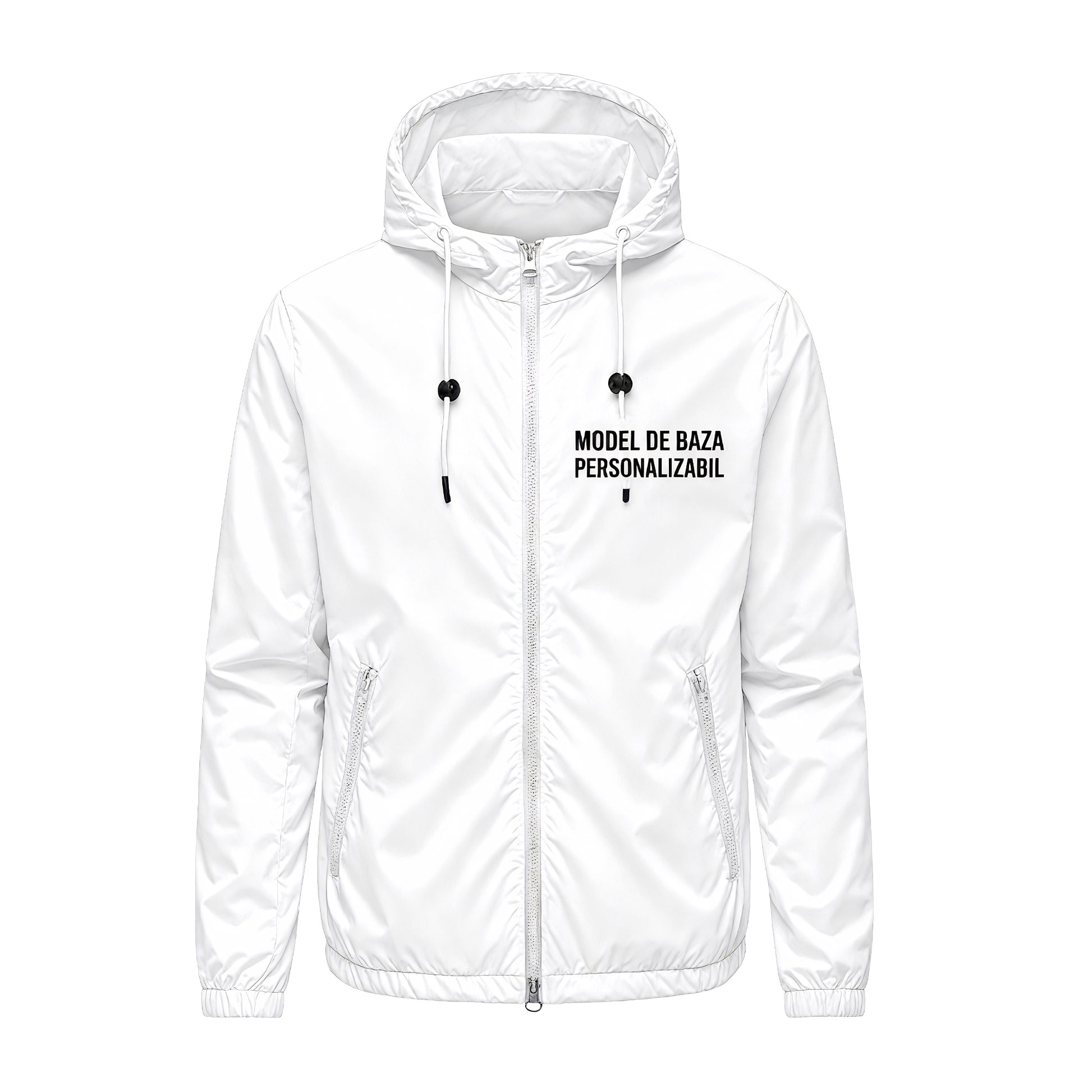 Windbreaker sport personalizabil KINIDRA Motion cu fermoar complet și glugă